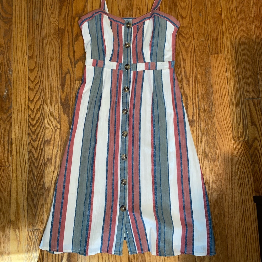 Striped midi dress